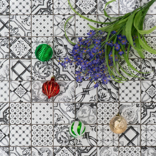 Keystone 12" x 12" Vietri Glossy Porcelain Mosaic-Grigio