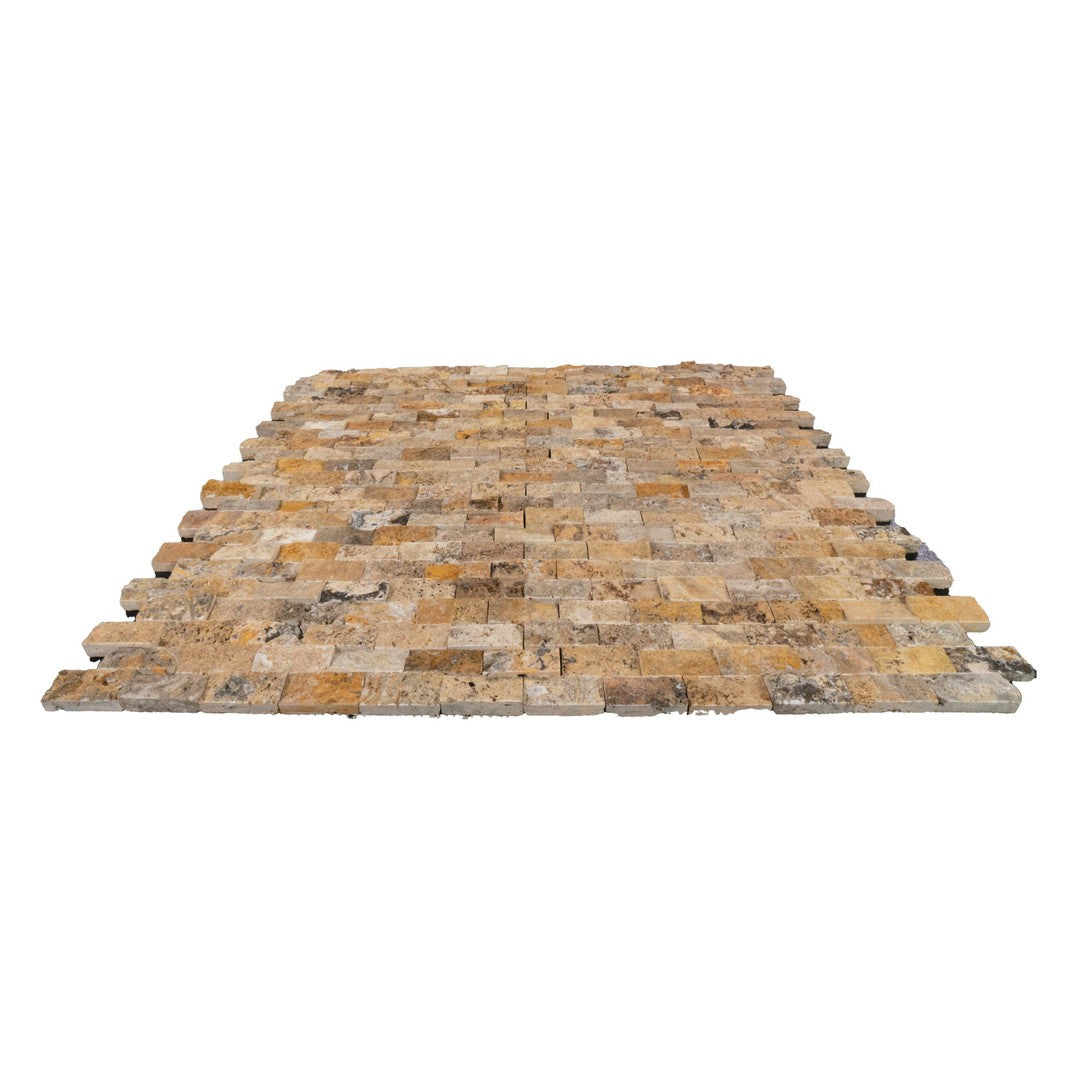 Keystone 12" x 12" Escabesa Split Face Natural Stone Mosaic-Escabesa
