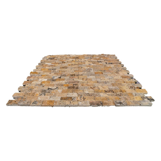 Keystone 12" x 12" Escabesa Split Face Natural Stone Mosaic-Escabesa
