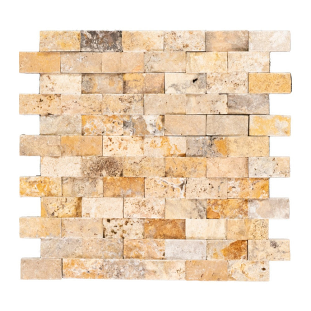 Keystone 12" x 12" Escabesa Split Face Natural Stone Mosaic