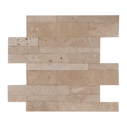 Keystone 12" x 12" Extra Light Honed Natural Stone 3D Panel Mosaic