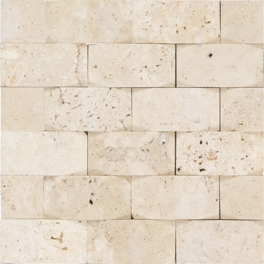 Keystone 12" x 12" Extra Light Honed Braid Natural Stone Mosaic-Extra Light