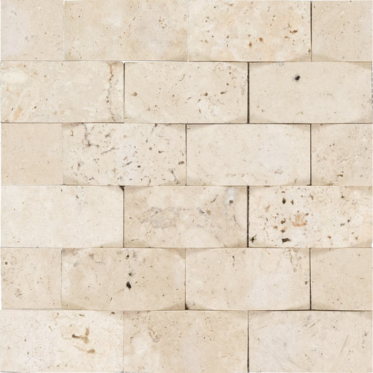 Keystone 12" x 12" Extra Light Honed Braid Natural Stone Mosaic-Extra Light