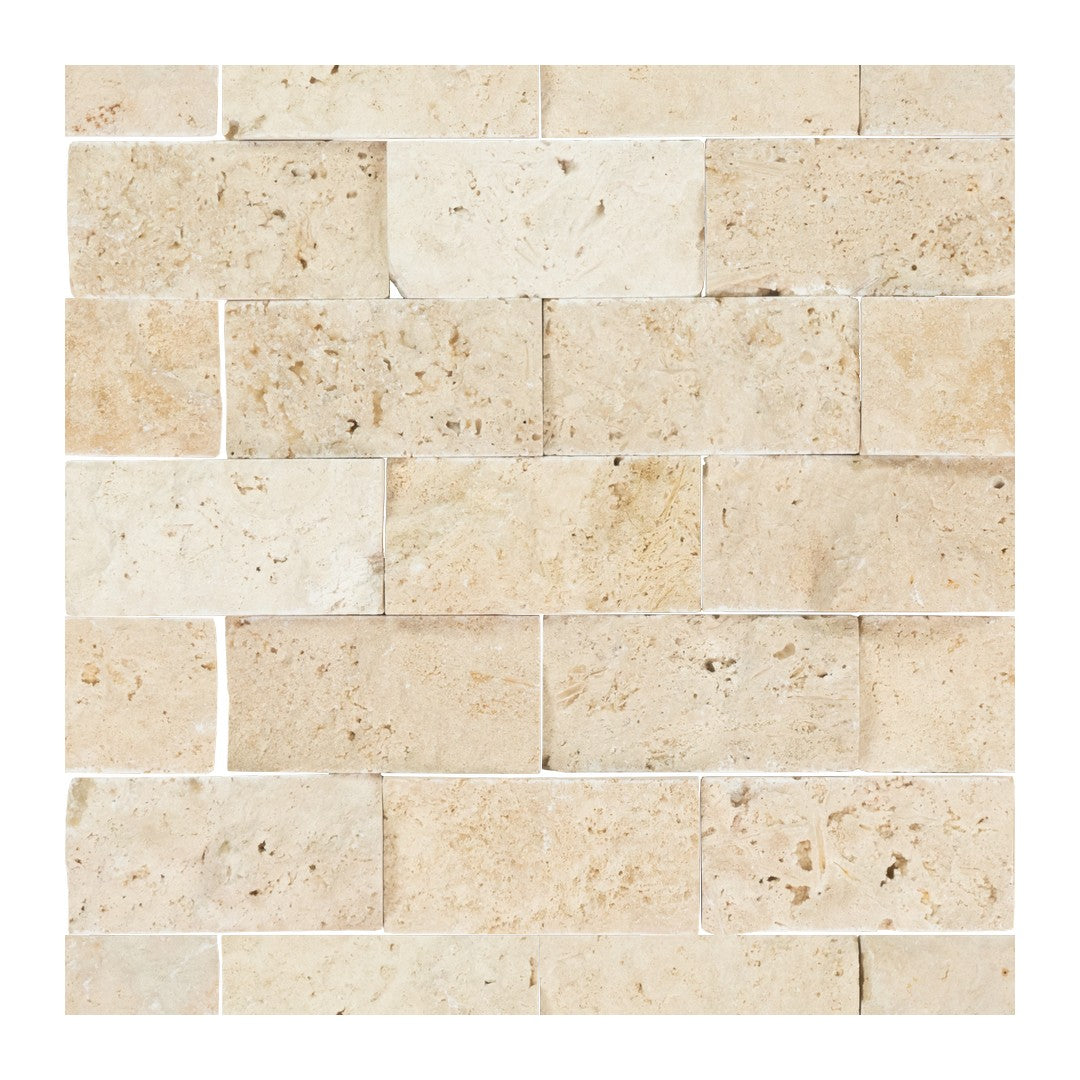 Keystone 12" x 12" Extra Light Split Face Natural Stone Mosaic