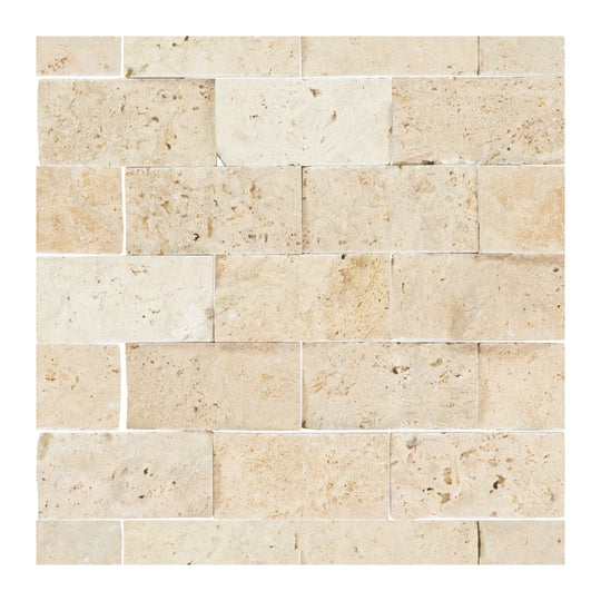 Keystone 12" x 12" Extra Light Split Face Natural Stone Mosaic