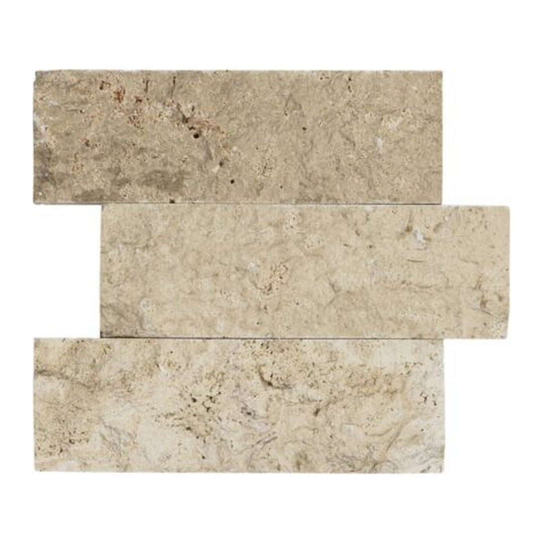 Keystone 4" x 12" Extra Light Split Face Natural Stone Mosaic