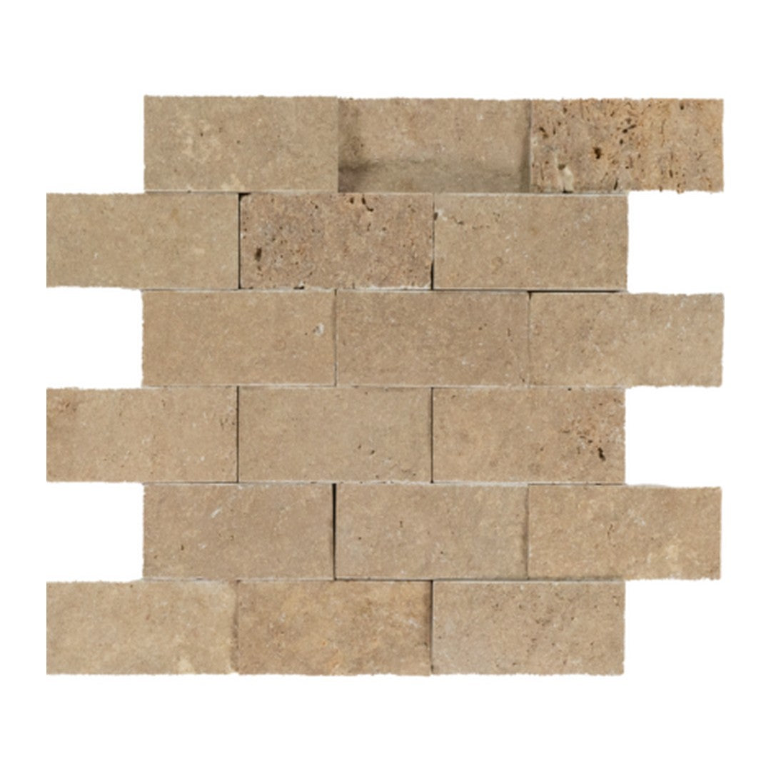 Keystone 12" x 12" Noce Split Face Natural Stone Mosaic