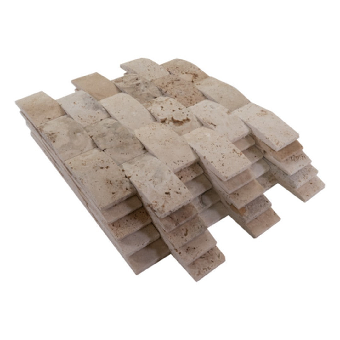 Keystone 12" x 12" Tiramisu Honed Braid Natural Stone Mosaic-Tiramisu
