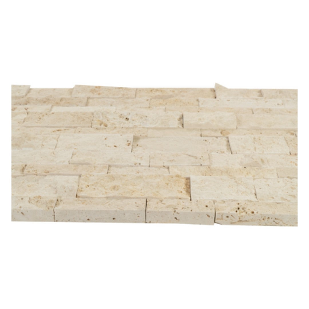 Keystone 7" x 12" Extra Light Split Face Natural Stone Mosaic-Extra Light