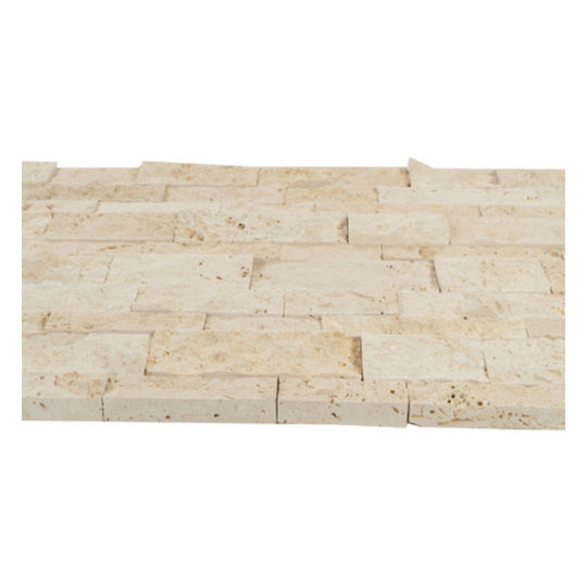 Keystone 7" x 12" Extra Light Split Face Natural Stone Mosaic-Extra Light