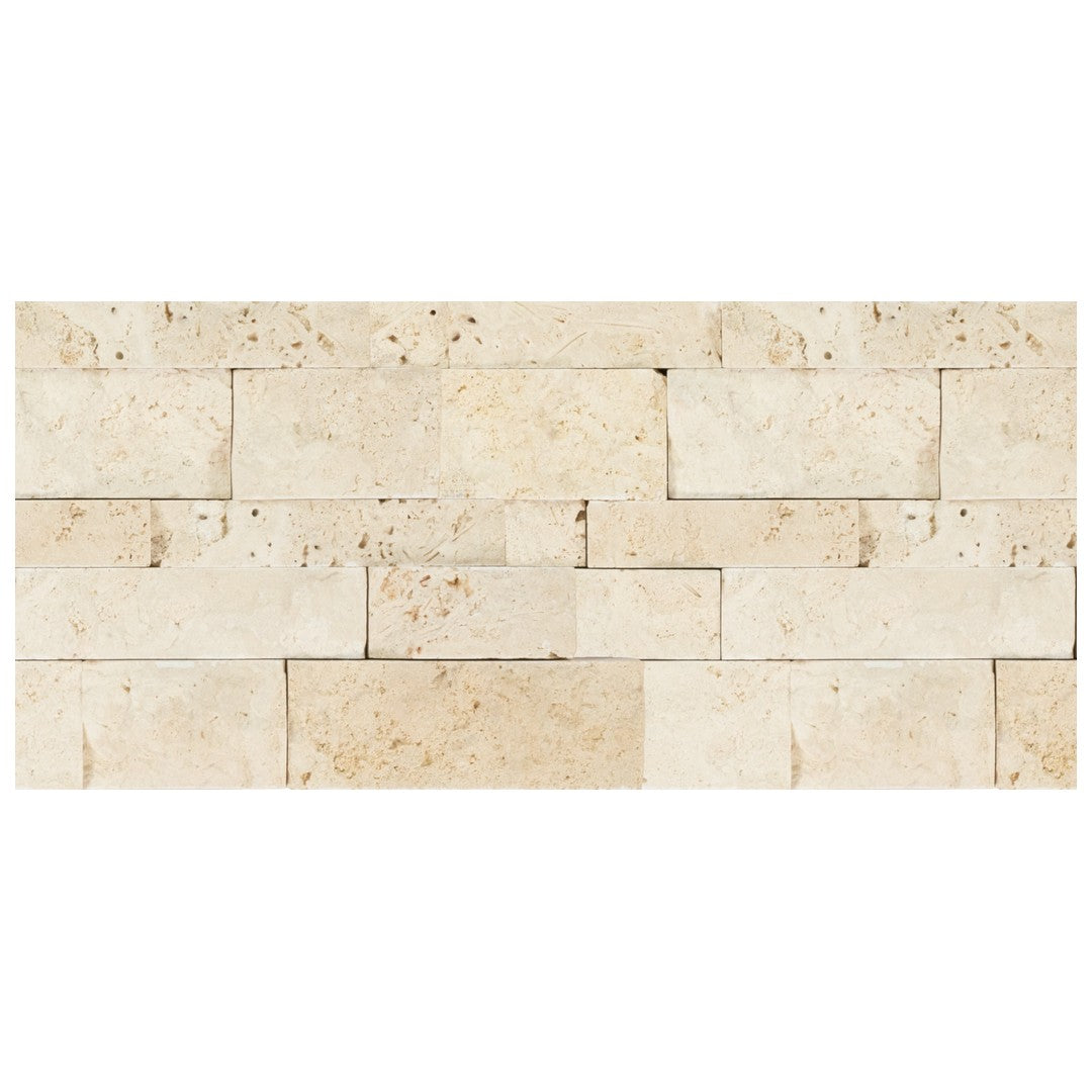 Keystone 7" x 12" Extra Light Split Face Natural Stone Mosaic