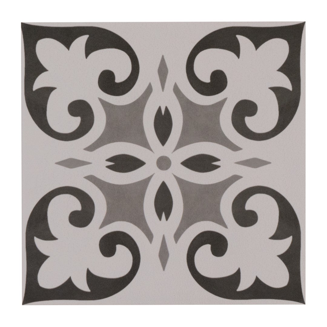 Keystone 6" x 6" Aquarel Deco Matte Porcelain Pool Tile