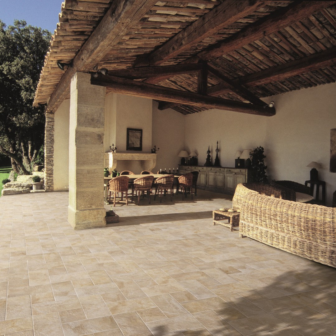 Keystone 6" x 6" Saxum Antislip Porcelain Pool Tile-Beige