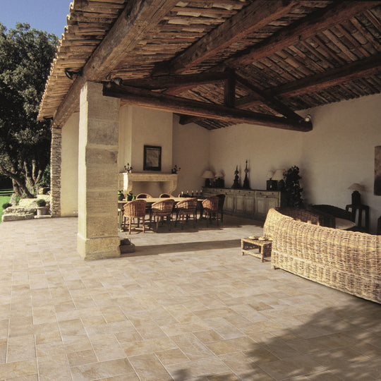 Keystone 6" x 6" Saxum Antislip Porcelain Pool Tile-Beige