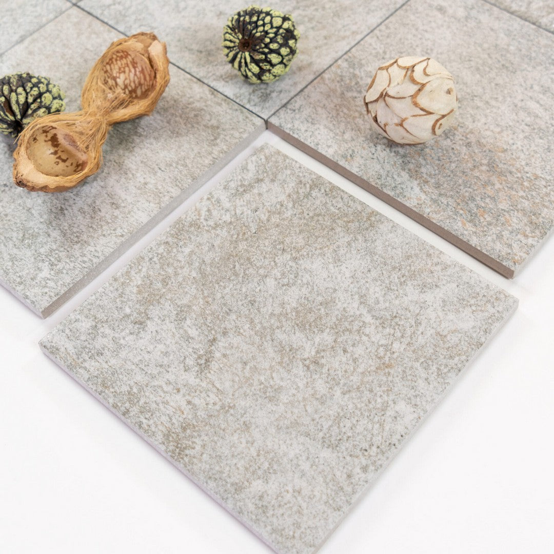 Keystone 6" x 6" Saxum Antislip Porcelain Pool Tile-Grigio