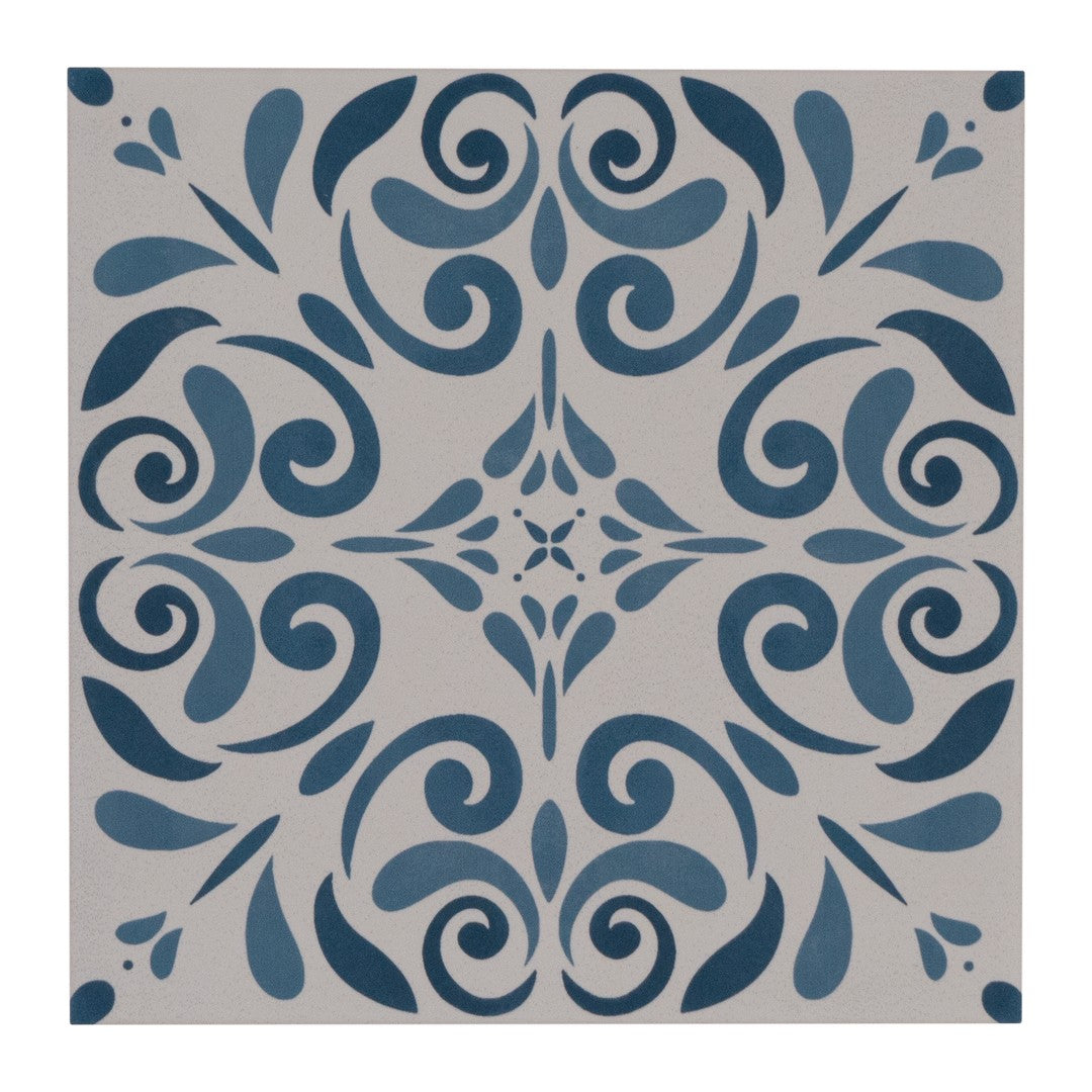 Keystone 6" x 6" Aquarel Deco Matte Porcelain Pool Tile