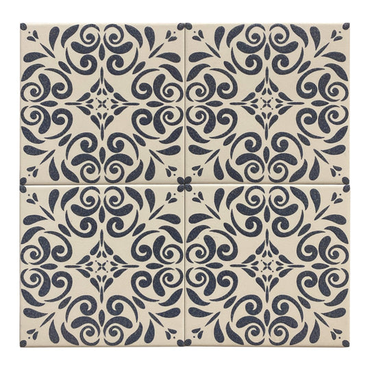 Keystone 6" x 6" Aquarel Deco Polished Porcelain Pool Tile