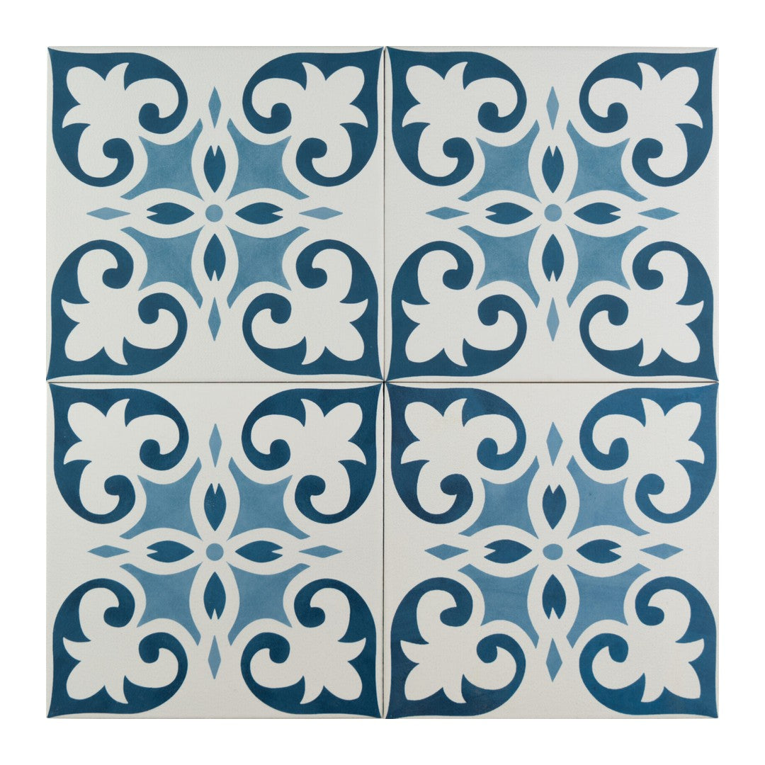 Keystone 6" x 6" Aquarel Deco Matte Porcelain Pool Tile