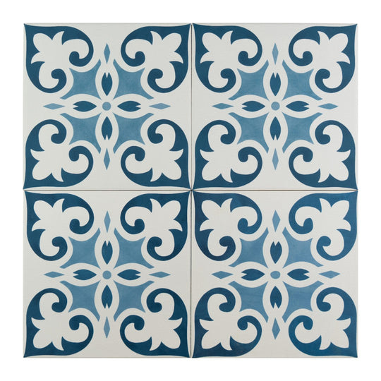 Keystone 6" x 6" Aquarel Deco Matte Porcelain Pool Tile