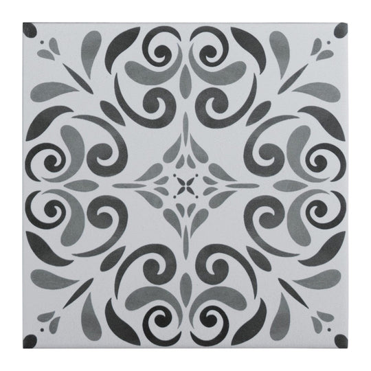 Keystone 6" x 6" Aquarel Deco Matte Porcelain Pool Tile