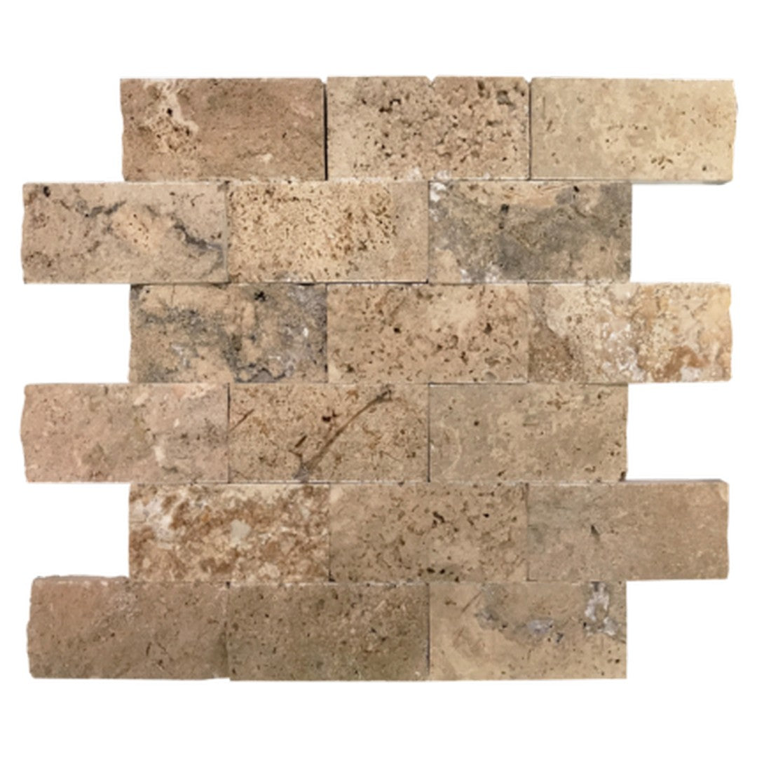 Keystone 12" x 12" Tuscany Rustic Split Face Natural Stone Mosaic