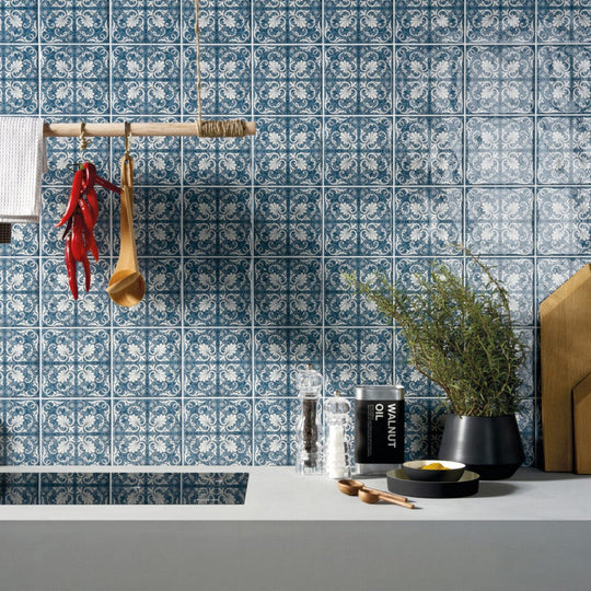 Keystone 6" x 6" Maiolica Glossy Porcelain Pool Tile-Maiolica 5