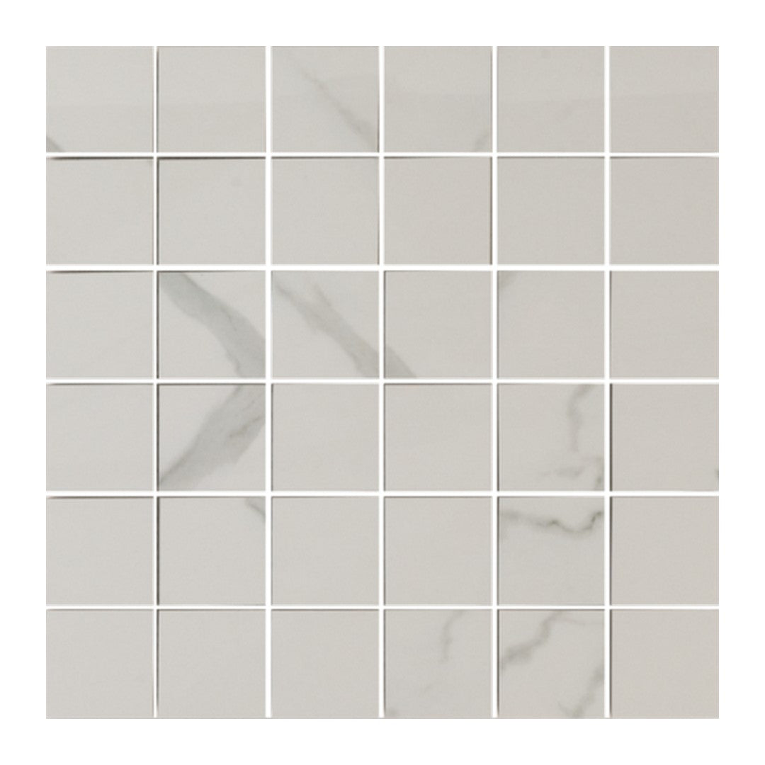 Keystone 12" x 12" Marble Statuario Polished Porcelain Mosaic