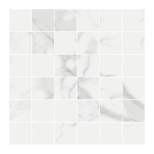 Keystone 12" x 12" Marble Statuario Matte Porcelain Mosaic