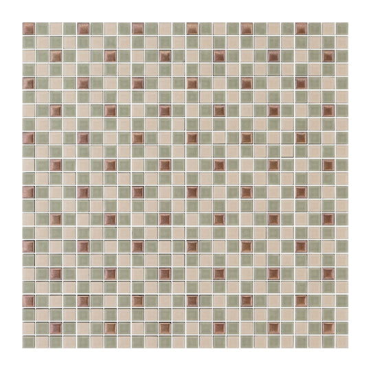 Keystone 12" x 12" Trio Glossy Porcelain Mosaic