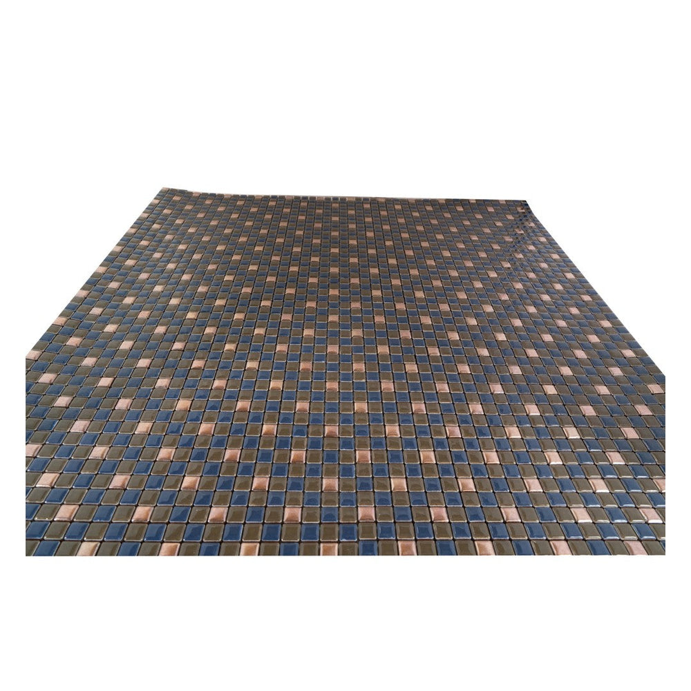 Keystone 12" x 12" Trio Glossy Porcelain Mosaic-Dark Blue