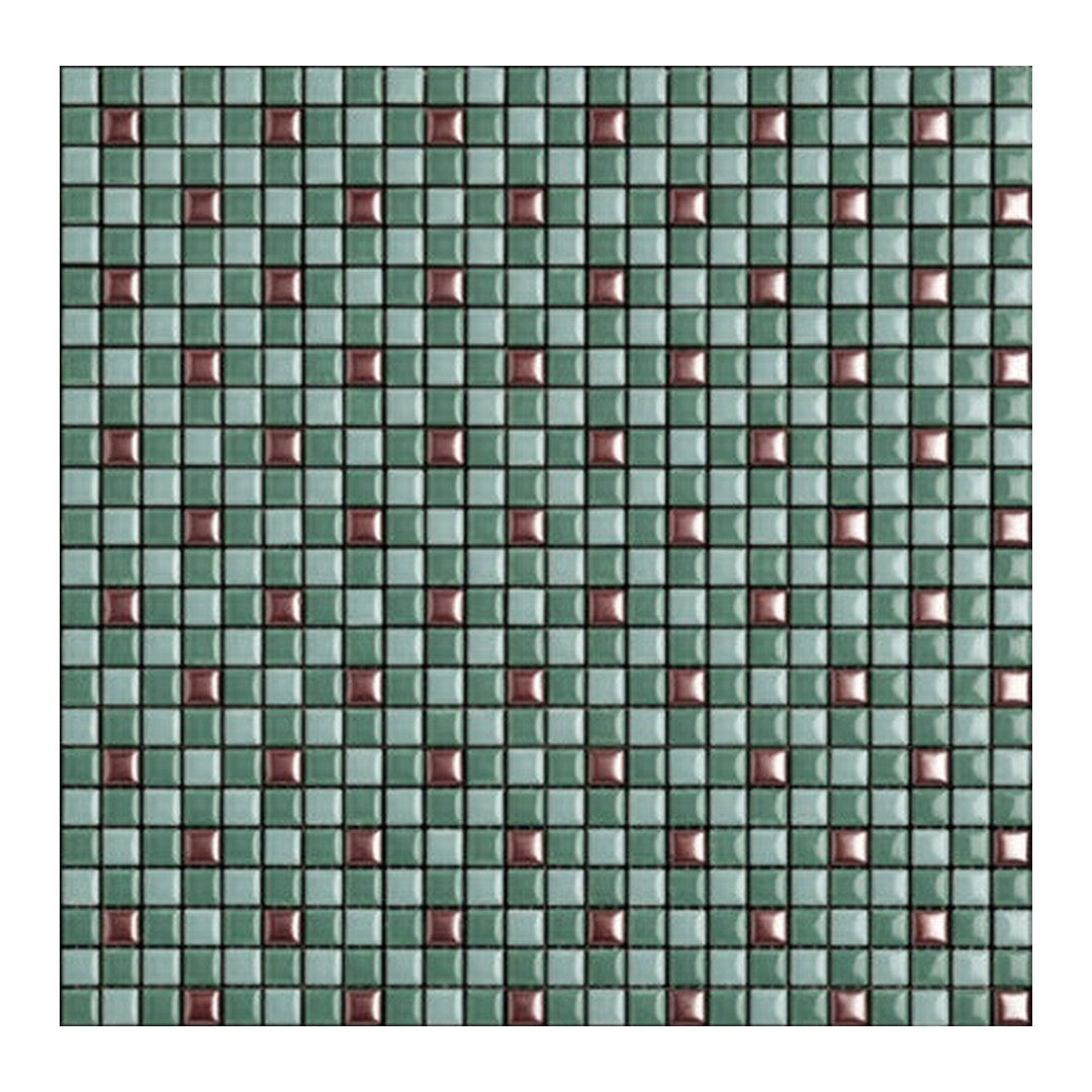 Keystone 12" x 12" Trio Glossy Porcelain Mosaic