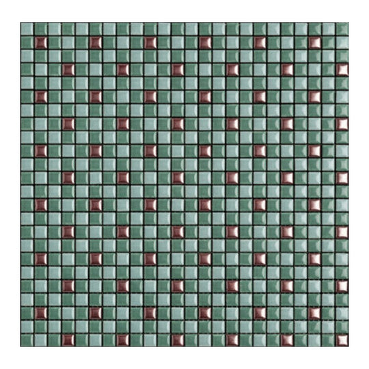 Keystone 12" x 12" Trio Glossy Porcelain Mosaic