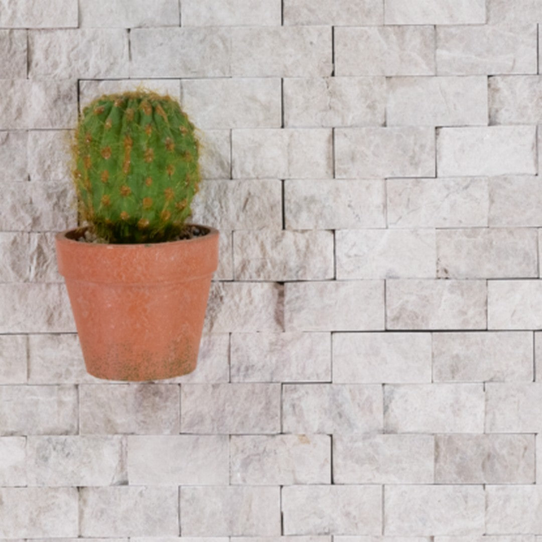 Keystone 12" x 12" Aqua Gray Split Face Natural Ledger Stone Mosaic-Aqua Gray