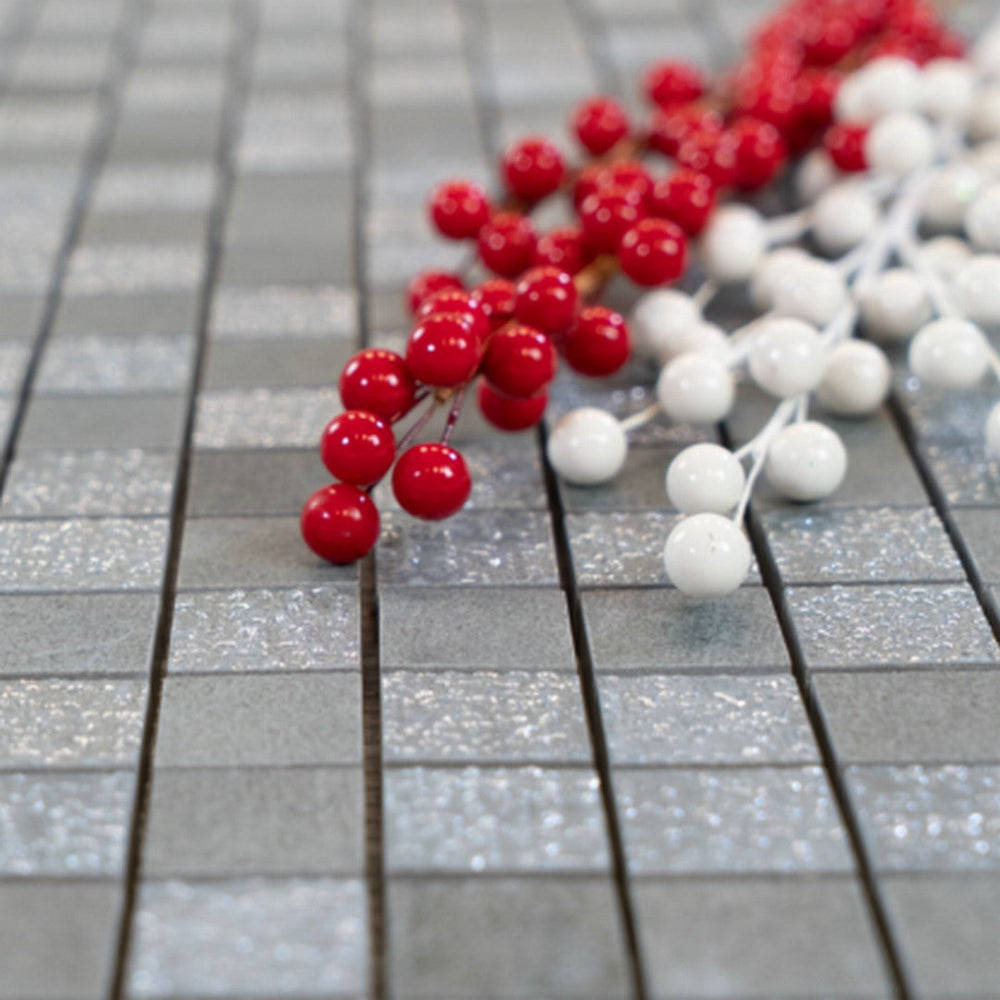 Keystone 12" x 12" Cristal Glossy Porcelain Mosaic-Noir