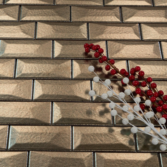 Keystone 12" x 12" Libra Polished Porcelain Wall Mosaic-Aluminum