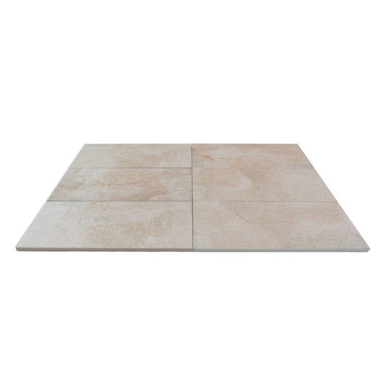 Keystone 6" x 12" Saxum Textured Porcelain Pool Tile-Beige
