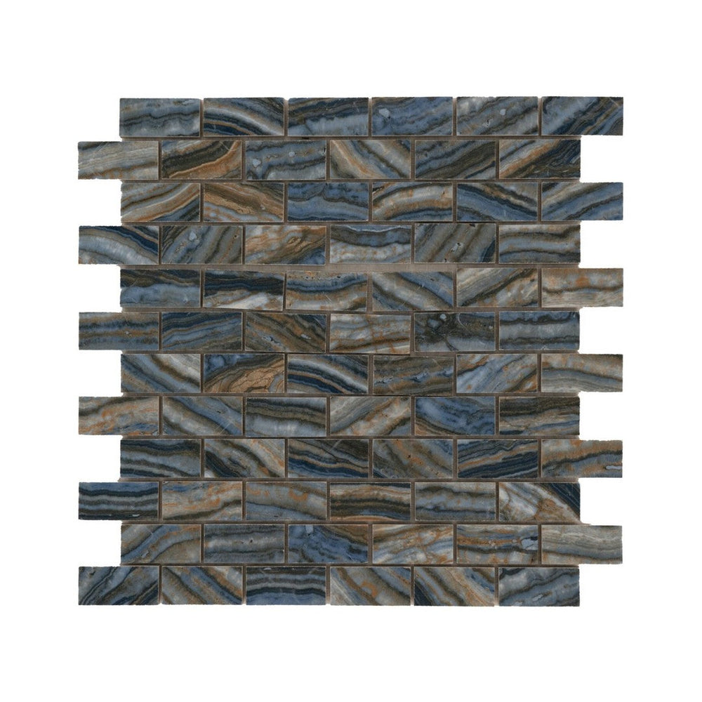 Keystone 12" x 12" Onyx Blue Polished Porcelain Mosaic