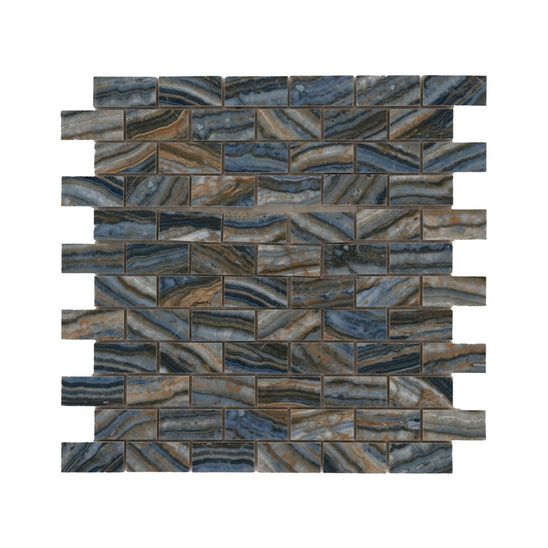 Keystone 12" x 12" Onyx Blue Polished Porcelain Mosaic