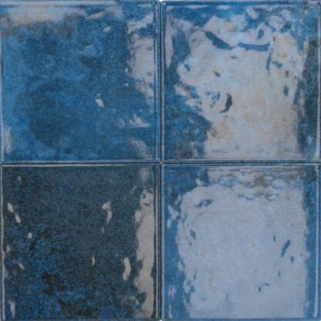 Keystone 6" x 6" Bali Polished Porcelain Pool Tile-Azul