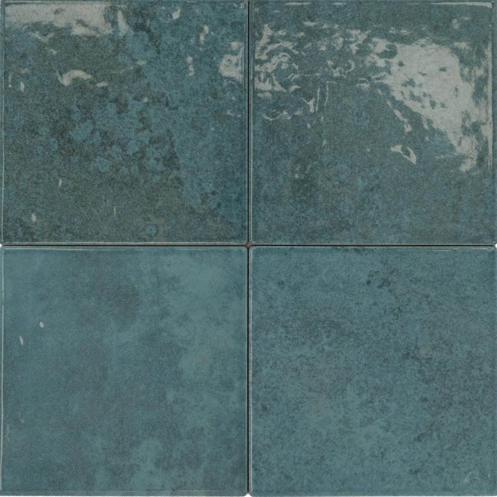 Keystone 6" x 6" Bali Polished Porcelain Pool Tile-Turquesa