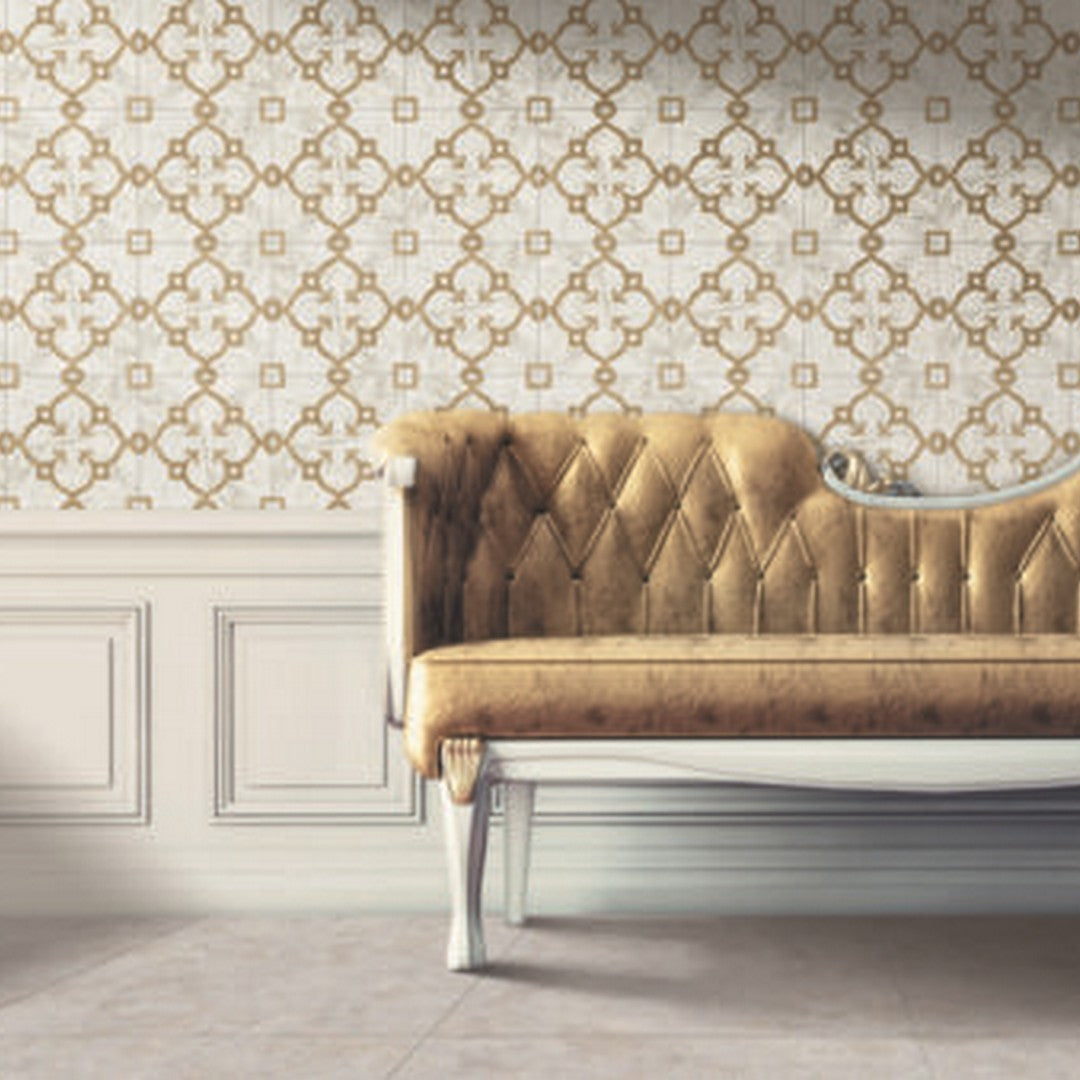 Keystone 10" x 10" Marble & Wood Matte Porcelain Floor Tile-Decoro 2