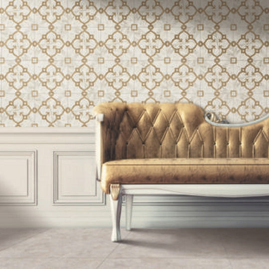 Keystone 10" x 10" Marble & Wood Matte Porcelain Floor Tile-Decoro 2