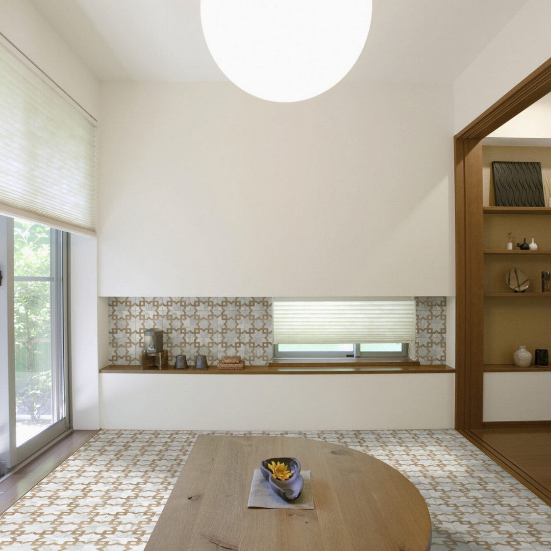 Keystone 10" x 10" Marble & Wood Matte Porcelain Floor Tile-Decoro 3