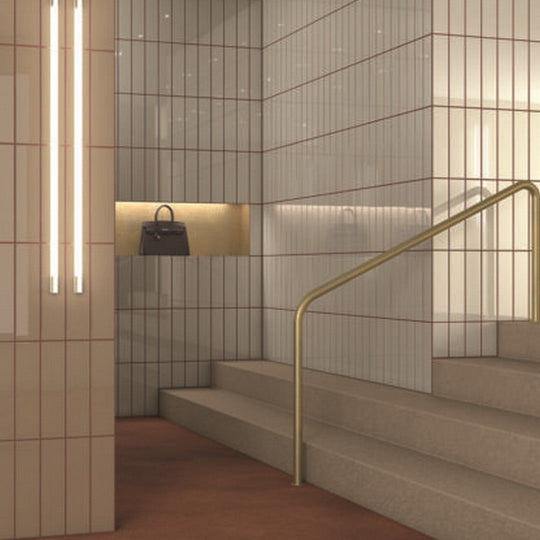 Keystone 4" x 16" Cromia No.2 Polished Ceramic Wall Tile-White