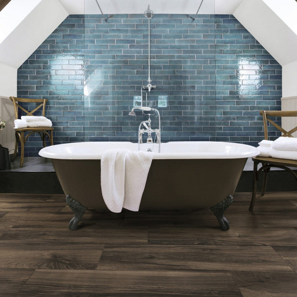 Keystone 3" x 12" Oxida Glossy Porcelain Wall Tile-Blue