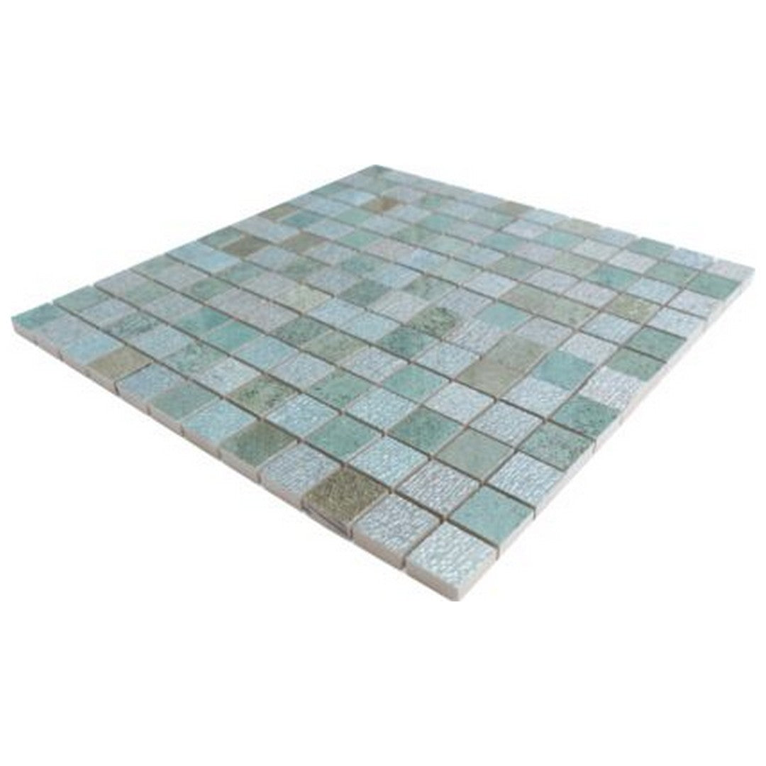 Keystone 12" x 12" Magnetic Polished Porcelain Mosaic-Emerald