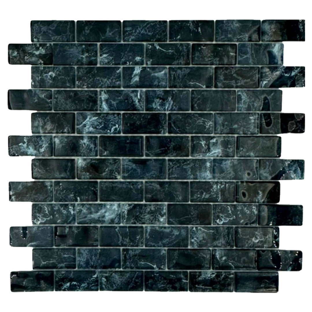 Keystone 12" x 12" Midnight Glass Mosaic