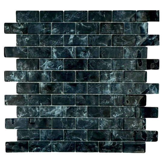 Keystone 12" x 12" Midnight Glass Mosaic
