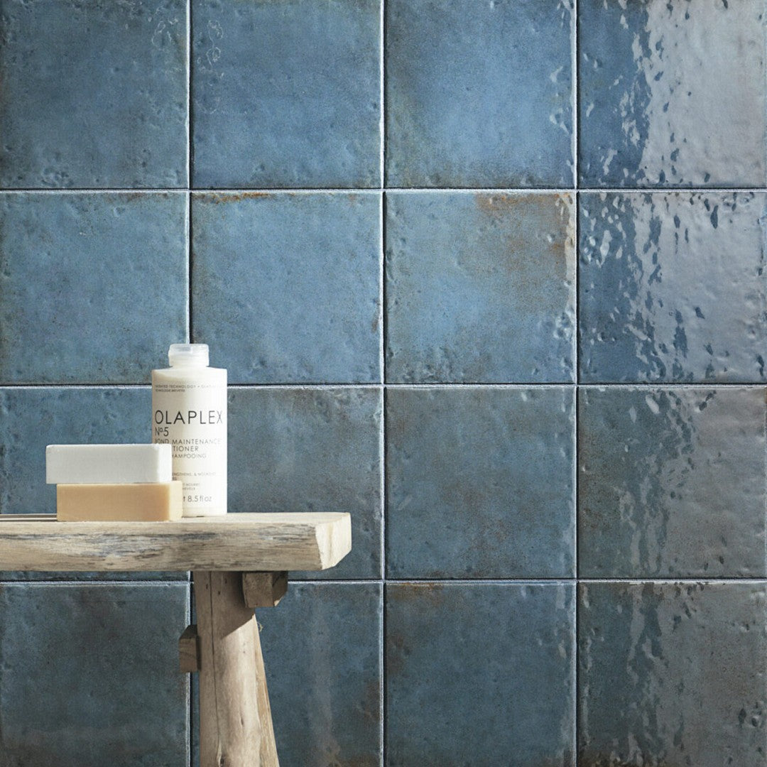 Keystone 6.5" x 6.5" Oxida Glossy Porcelain Pool Tile-Blue