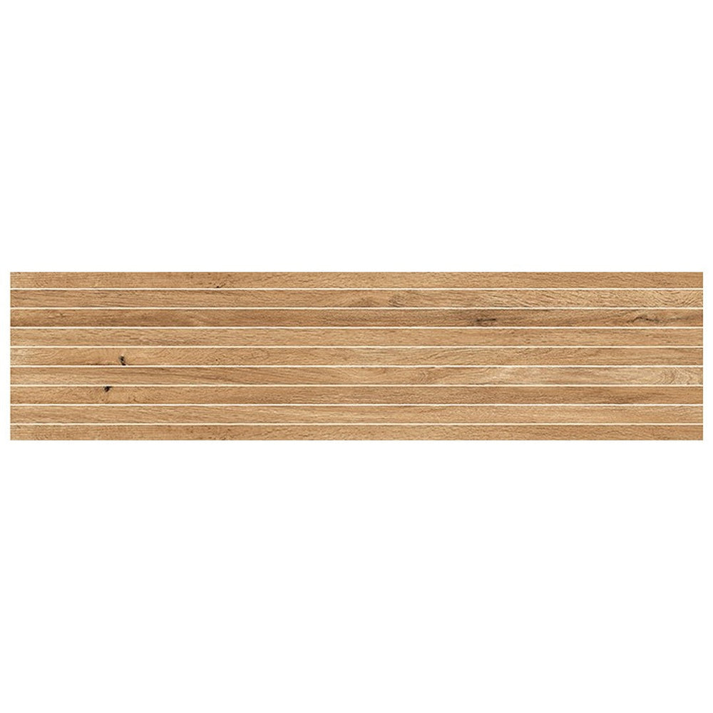 Keystone 12" x 48" Firenze Teak Porcelain Mosaic